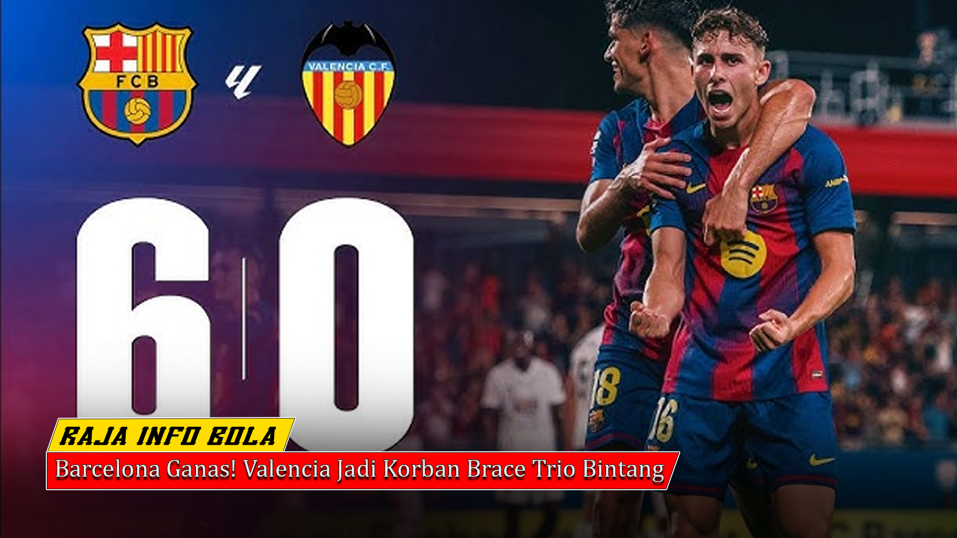 Barcelona Ganas! Valencia Jadi Korban Brace Trio Bintang