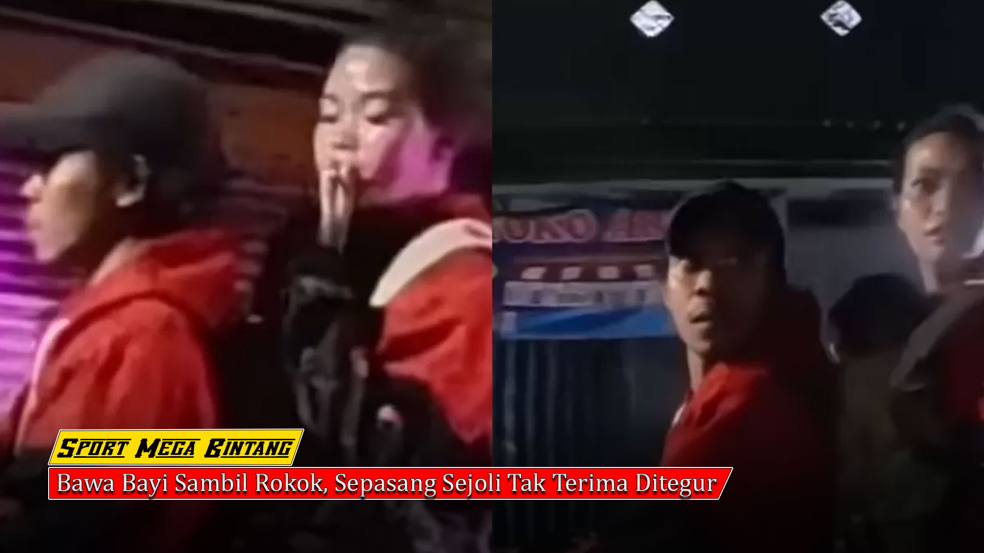 Bawa Bayi Sambil Rokok, Sepasang Sejoli Tak Terima Ditegur